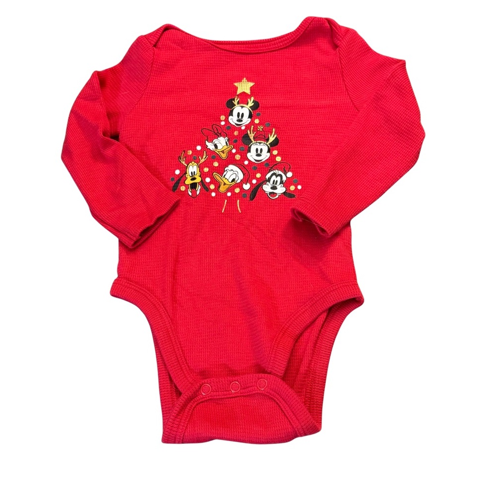 Disney Red Bodysuit with Mickey and‎ Friends Thermal Size 18 Months